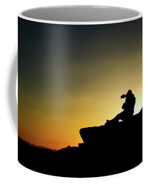 Sunset Coffee Mug featuring the photograph The Selfie by Kevin Schwalbe