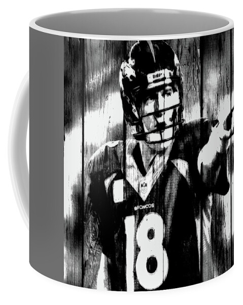 Peyton Manning Coffee Mug featuring the mixed media The Sheriff Peyton Manning 1h by Brian Reaves