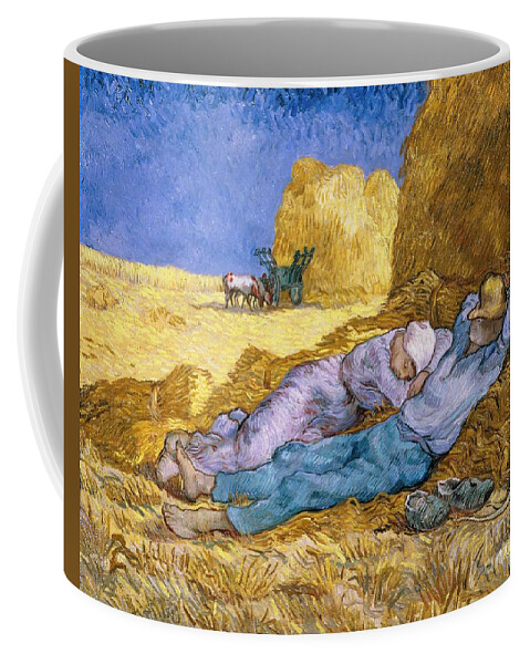 Noon Coffee Mug featuring the painting The Siesta by Vincent Van Gogh