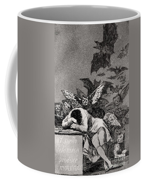 Goya Coffee Mug featuring the drawing The Sleep of Reason Produces Monsters by Goya
