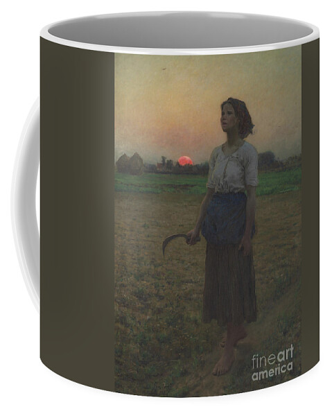 The Song Of The Lark Coffee Mug featuring the painting The Song of the Lark by Jules Breton