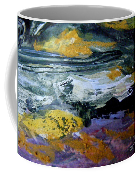 Acrylic Abstract Painting Coffee Mug featuring the painting The Spirit of the River by Nancy Kane Chapman
