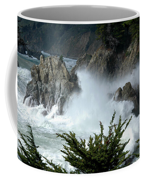 California Coffee Mug featuring the photograph The storm at Big Sur by Jeff Burgess