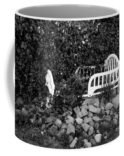 Story Coffee Mug featuring the photograph The story is black and white by Marie Neder
