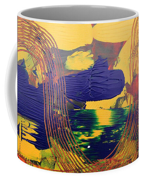 Abstract Coffee Mug featuring the painting The Stream by Louise Adams