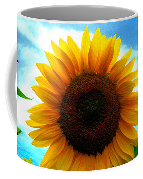 Sunflower Coffee Mug featuring the photograph The sun will come out tomorrow by Heather King