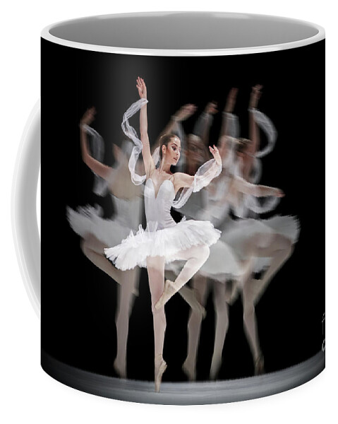 Ballet Coffee Mug featuring the photograph The Swan Ballet dancer by Dimitar Hristov