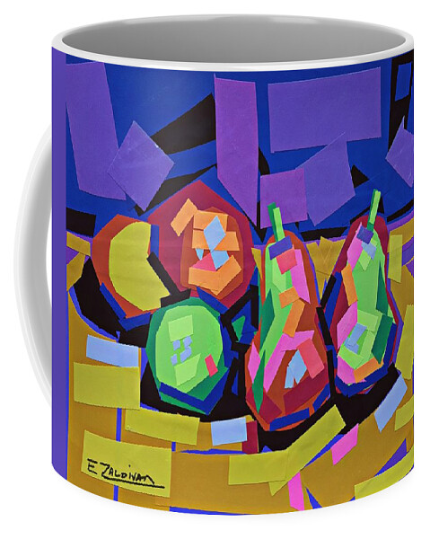 Fruits Coffee Mug featuring the mixed media The sweet fruits of art by Enrique Zaldivar