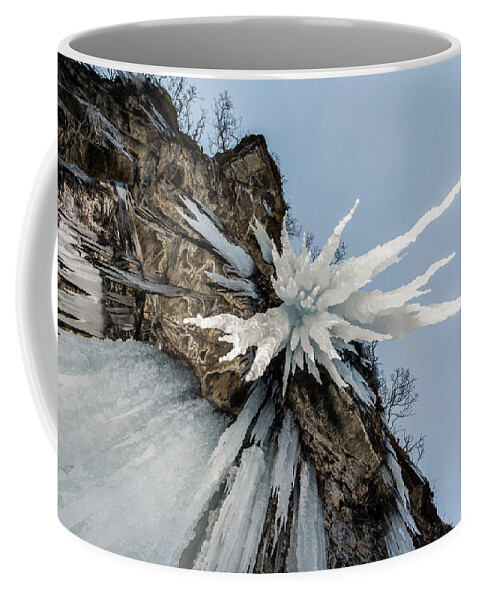 Arctic Coffee Mug featuring the photograph The Sword of Damocles by Alex Lapidus