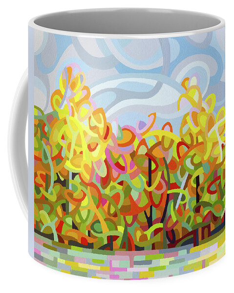 Fine Art Coffee Mug featuring the painting The Tangled Shore by Mandy Budan