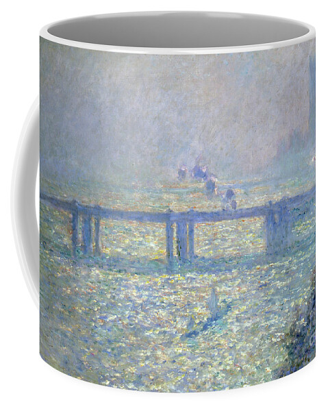 The Thames At Charing Cross Bridge Coffee Mug featuring the painting The Thames at Charing Cross Bridge, London, 1899 by Claude Monet