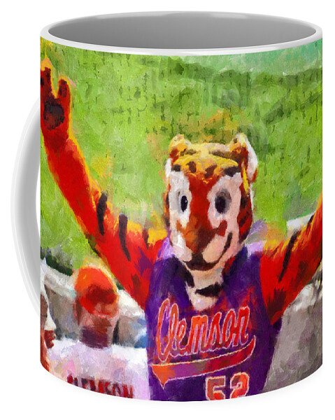 Clemson Coffee Mug featuring the painting The Tiger by Lynne Jenkins