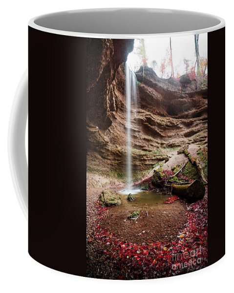 Autumn Coffee Mug featuring the photograph The Tiny Waterfall by Hannes Cmarits