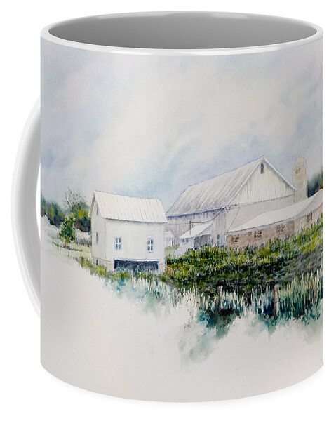 Watercolor Coffee Mug featuring the painting The Torgerson Farm by Carolyn Rosenberger