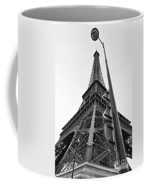 Eiffel Coffee Mug featuring the photograph The Tower and A Pole by Hitendra SINKAR
