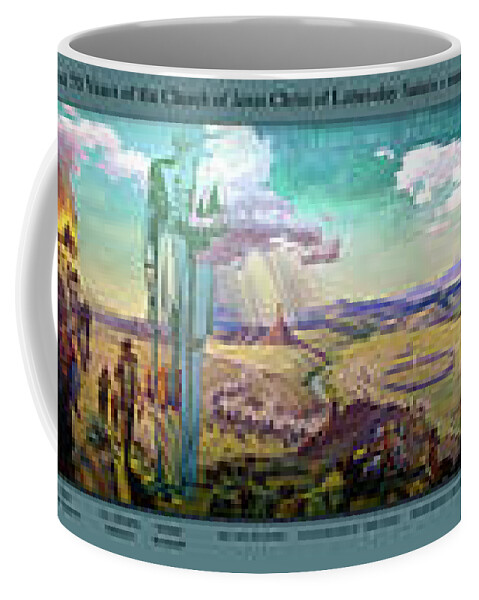 Mural Coffee Mug featuring the photograph The Trek West Latter Day Saints Panorama by Thomas Woolworth