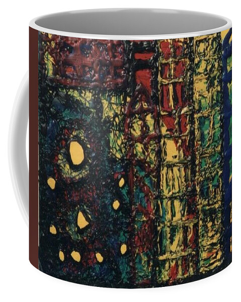 Multicultural Nfprsa Product Review Reviews Marco Social Media Technology Websites \\\\in-d�lj\\\\ Darrell Black Definism Artwork Coffee Mug featuring the mixed media The village by Darrell Black