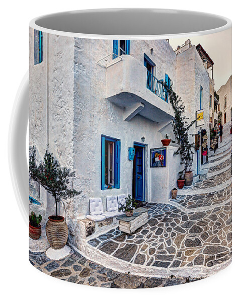 Milos Coffee Mug featuring the photograph The village of Plaka in Milos - Greece by Constantinos Iliopoulos