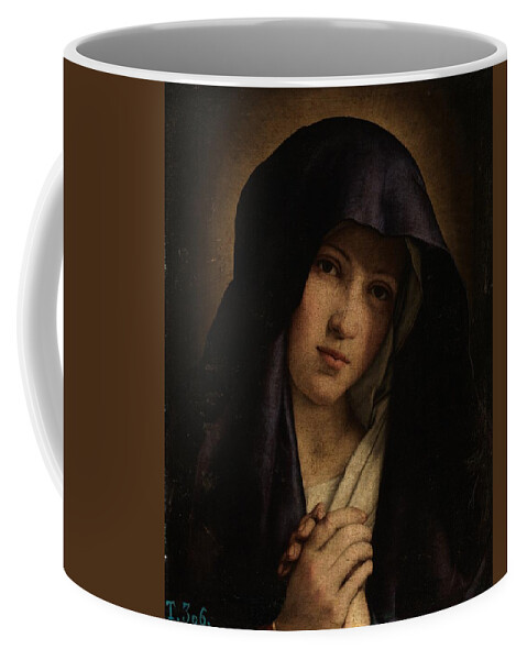 Anonymous (copy After Sassoferrato) The Virgin Dolorosa Xvii Century. Coffee Mug featuring the painting The Virgin Dolorosa by MotionAge Designs