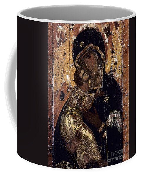 12th Century Coffee Mug featuring the painting The Virgin Of Vladimir by Granger