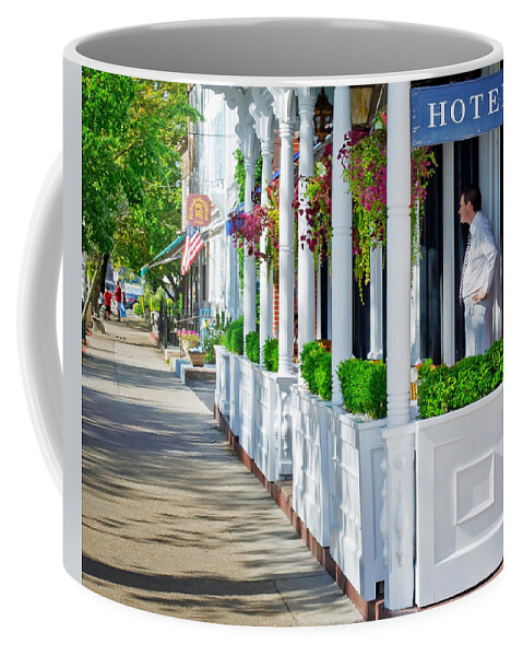 Hotel Coffee Mug featuring the photograph The Waiter by Keith Armstrong