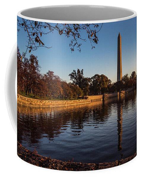 Architecture Coffee Mug featuring the photograph The Washington in Fall by Ed Clark