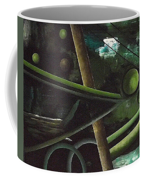 Coffee Mug featuring the painting The waterfall by Ara Elena