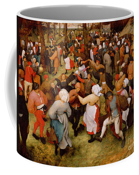 The Coffee Mug featuring the painting The Wedding Dance by Pieter the Elder Bruegel