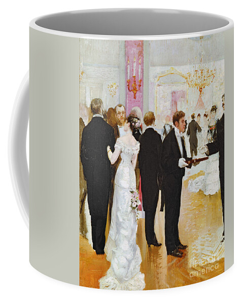 The Wedding Reception Coffee Mug featuring the painting The Wedding Reception by Jean Beraud