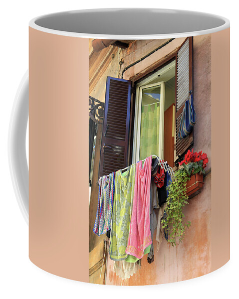 Dryer Coffee Mug featuring the photograph The Wet Clothes by Munir Alawi