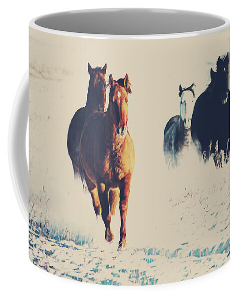 Horses Coffee Mug featuring the photograph The Whistled by J C