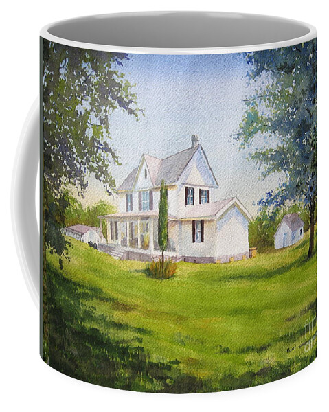 Farm Coffee Mug featuring the painting The Whitehouse by Shirley Braithwaite Hunt