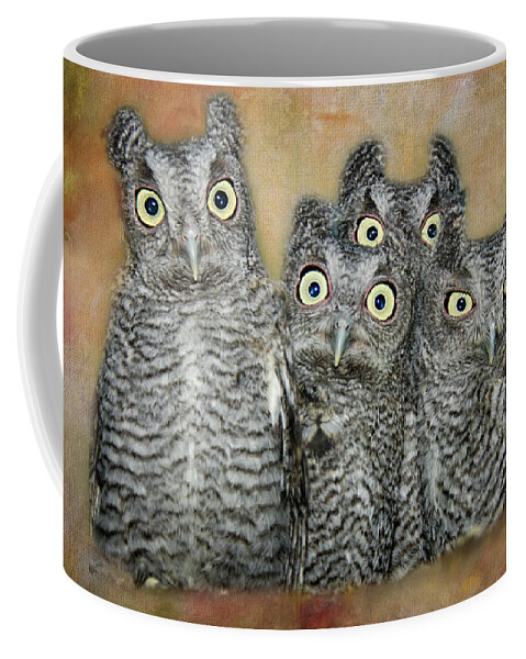 Screech Owls Coffee Mug featuring the photograph The Who by Peg Runyan