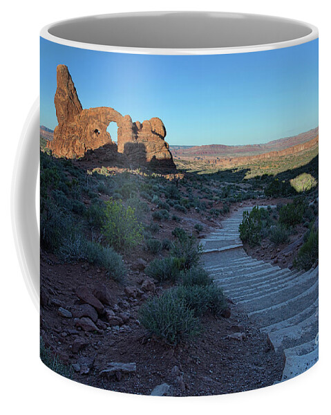 Utah Landscape Coffee Mug featuring the photograph The Windows Pathway by Jim Garrison