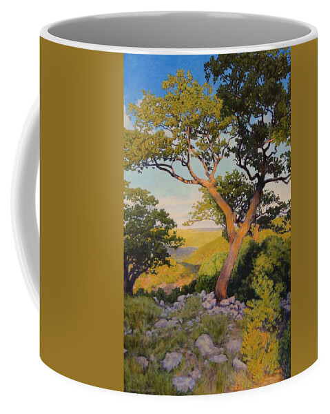 Hill Coffee Mug featuring the painting The Witches on The Hill by Andrew Danielsen
