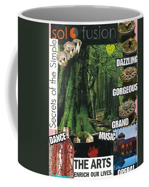 Collage Art Coffee Mug featuring the mixed media The Wonder of Wonder by Susan Schanerman