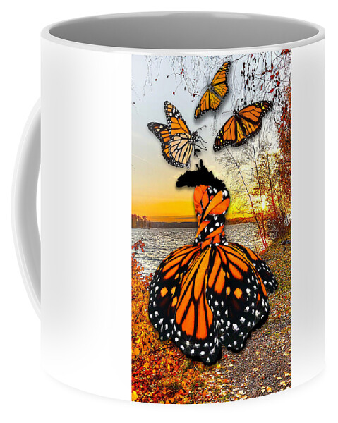 Butterfly Coffee Mug featuring the mixed media The Wonder Of You by Marvin Blaine