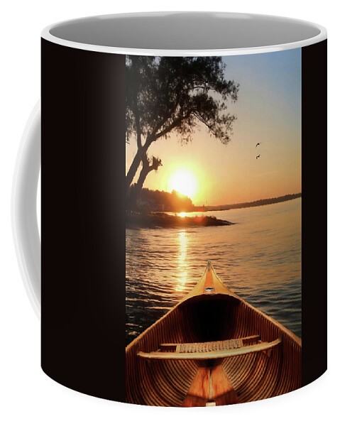 Canoe Coffee Mug featuring the photograph The Wooden Canoe by Lori Deiter