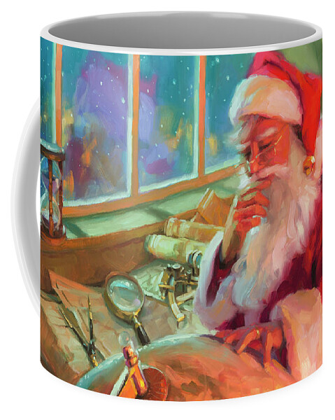 #faaAdWordsBest Coffee Mug featuring the painting The World Traveler by Steve Henderson
