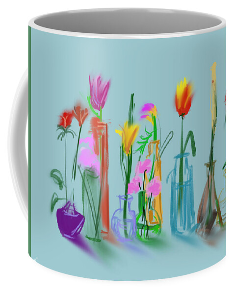 Digital Coffee Mug featuring the digital art There Are Always Flowers For Those Who Want To See Them by Bonny Butler