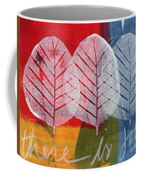 Abstract Coffee Mug featuring the painting There Is Joy by Linda Woods