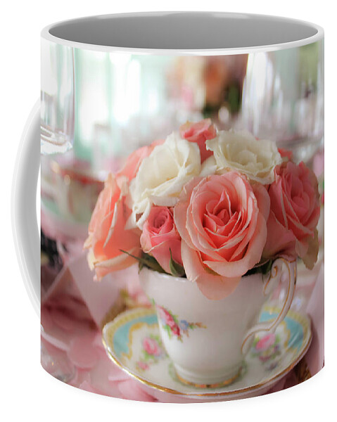 Tea Coffee Mug featuring the photograph Teacup Roses by Alison Frank