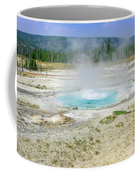 Black Sand Basin Coffee Mug featuring the photograph Thermal Pool by John M Bailey