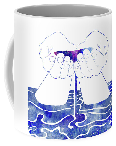 Water Coffee Mug featuring the mixed media Thetis by Stevyn Llewellyn