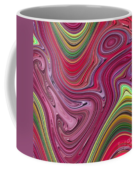 Colorful Coffee Mug featuring the digital art Thick Paint Abstract by Melissa A Benson