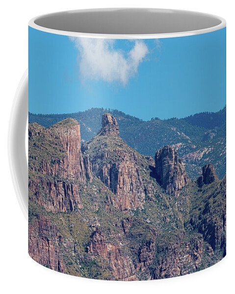 Tucson Coffee Mug featuring the photograph Thimble Peak with Summer greenery by Dan McManus