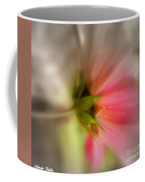 Flower Coffee Mug featuring the mixed media Thinking by Elfriede Fulda
