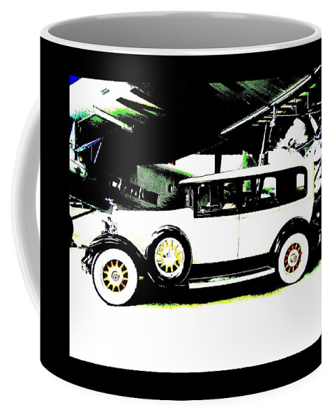Packard Coffee Mug featuring the digital art Thirties Packard Limo by Will Borden