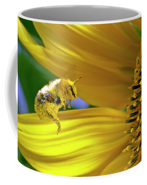 Bee Coffee Mug featuring the photograph This bee needs a bath by David Freuthal