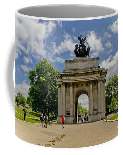 London Coffee Mug featuring the photograph This is London. Wellington Arch. by Elena Perelman